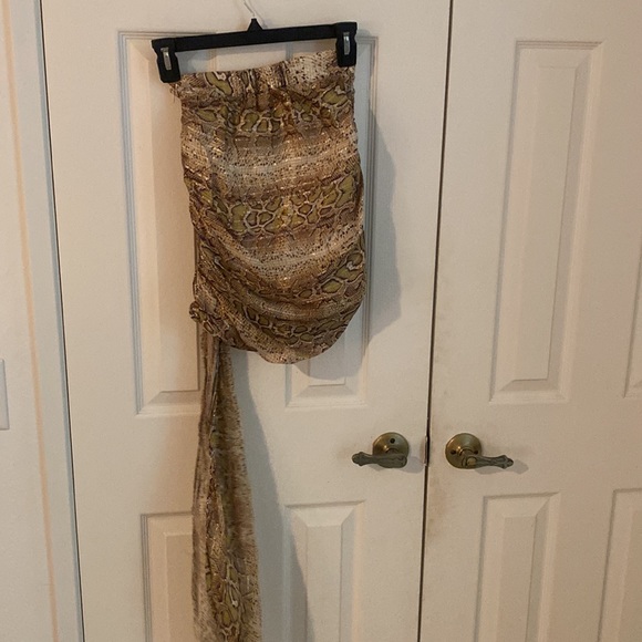 ROCOCO SAND Rhea Mini Skirt set in Snake Multi - Picture 13 of 16